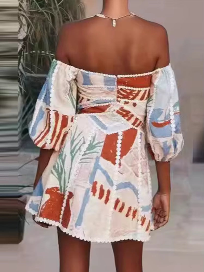 Alluring Charm: Women’s Elegant Sexy Hollow Out V-Neck Mini Robe