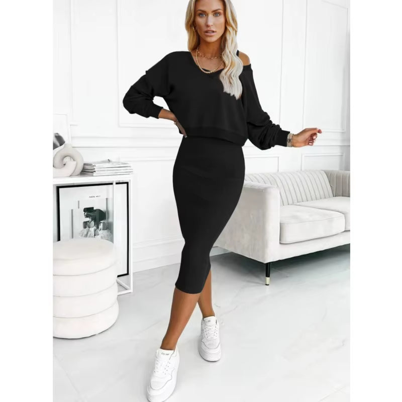 Chic Comfort: Two Piece-Set Knit Dress