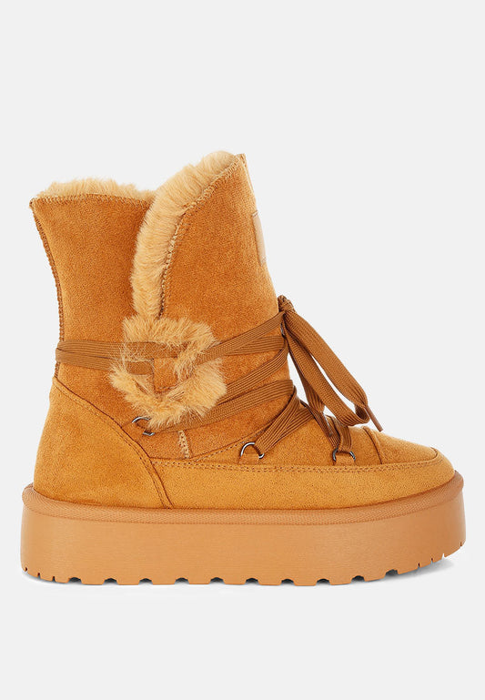 Noaya Chunky Faux Fur Snow Boots